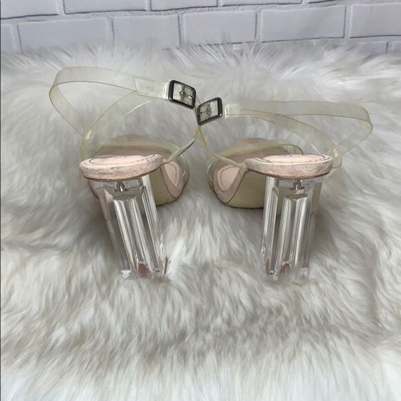 Simmi London Anastasia Nude Perspex Heels Sz 9 - Picture 4 of 7